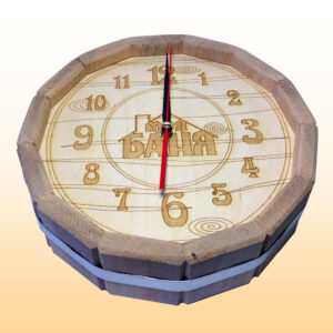 Часы бочонок« Моя Баня!»